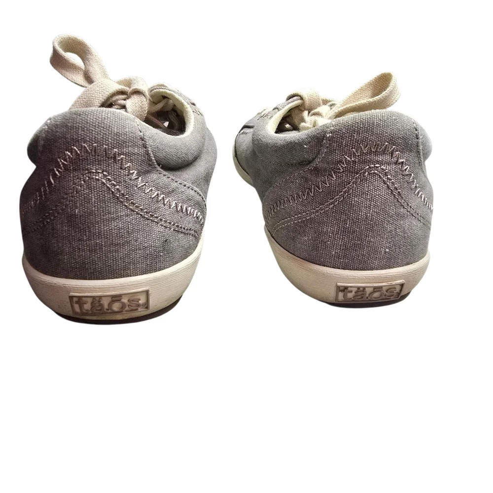 Taos Womens Star Sneakers Casual Shoes Lace Up Gray Canvas Size 7